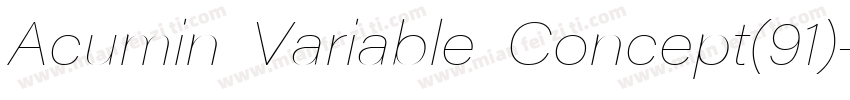 Acumin Variable Concept(91)字体转换